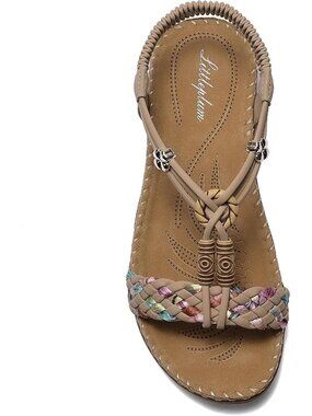 Women Sandals Arch Support Handmade Bohemian Braided Flat Sandals Comfort Walkin